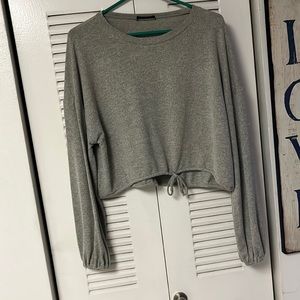 Gray long sleeve top